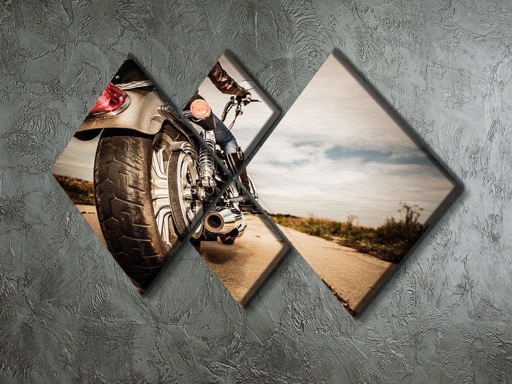 Motorbike Wheel 4 Square Multi Panel Canvas  - Canvas Art Rocks - 2