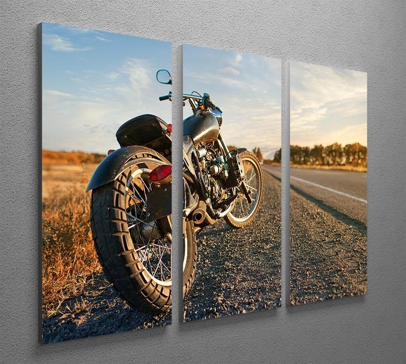 Motorbike under the clear sky 3 Split Panel Canvas Print - Canvas Art Rocks - 2
