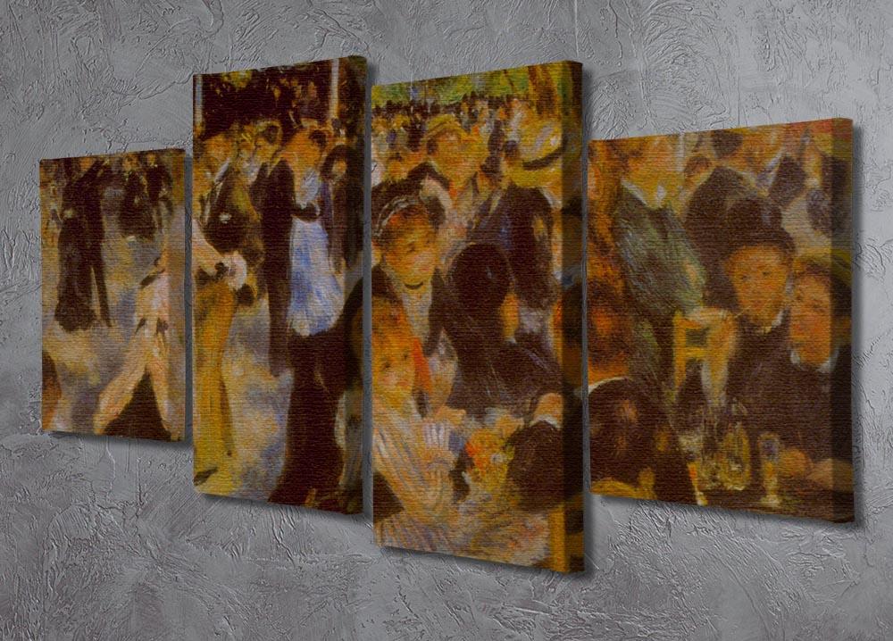 Moulin Galette by Renoir 4 Split Panel Canvas - Canvas Art Rocks - 2