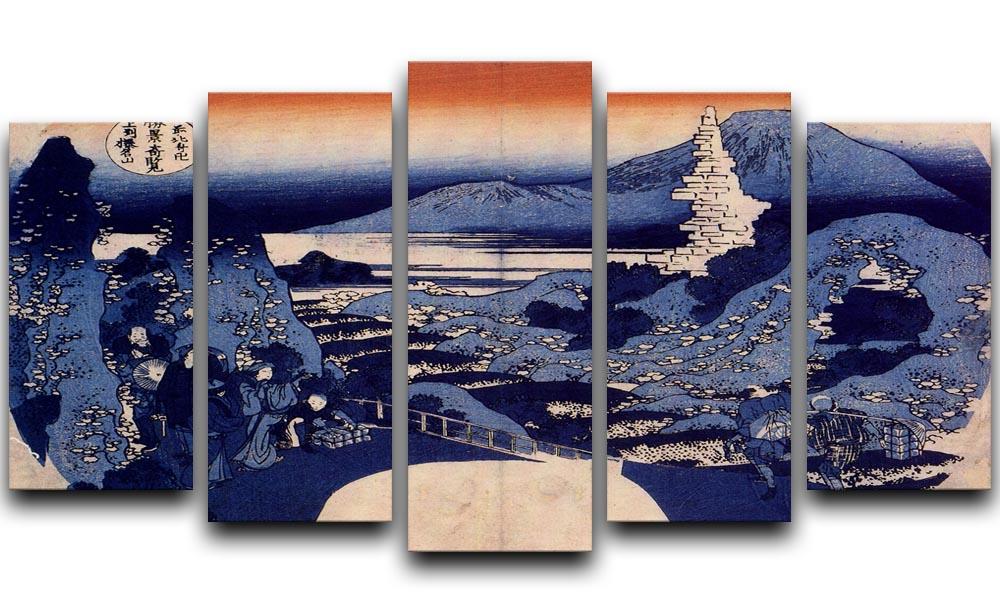 Mount Haruna by Hokusai 5 Split Panel Canvas  - Canvas Art Rocks - 1