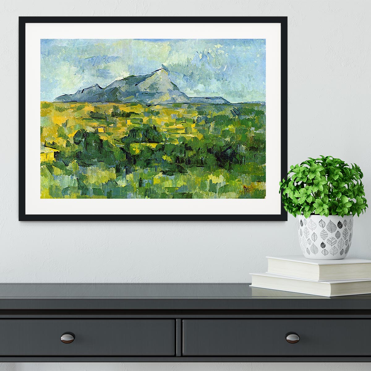 Mount St. Victiore by Cezanne Framed Print - Canvas Art Rocks - 1