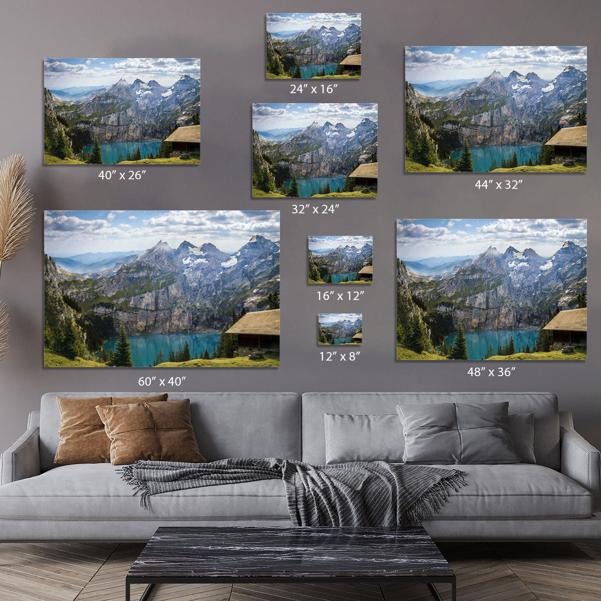 Mountains Over Looking Lake Canvas Print or Poster - Canvas Art Rocks - 7