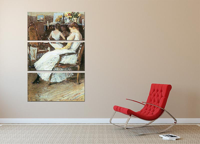 Mrs. Hassam and her sister by Hassam 3 Split Panel Canvas Print - Canvas Art Rocks - 2