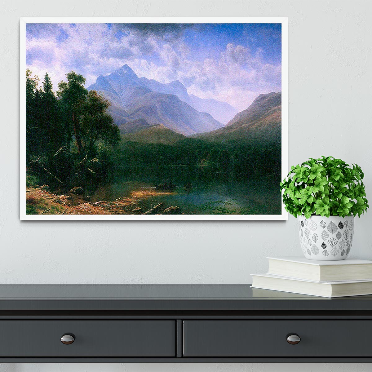 Mt. Washington by Bierstadt Framed Print - Canvas Art Rocks -6