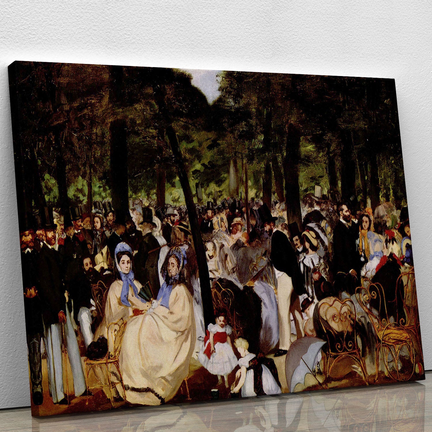 Music in Tuilerie Garden by Manet Canvas Print or Poster - Canvas Art Rocks - 1