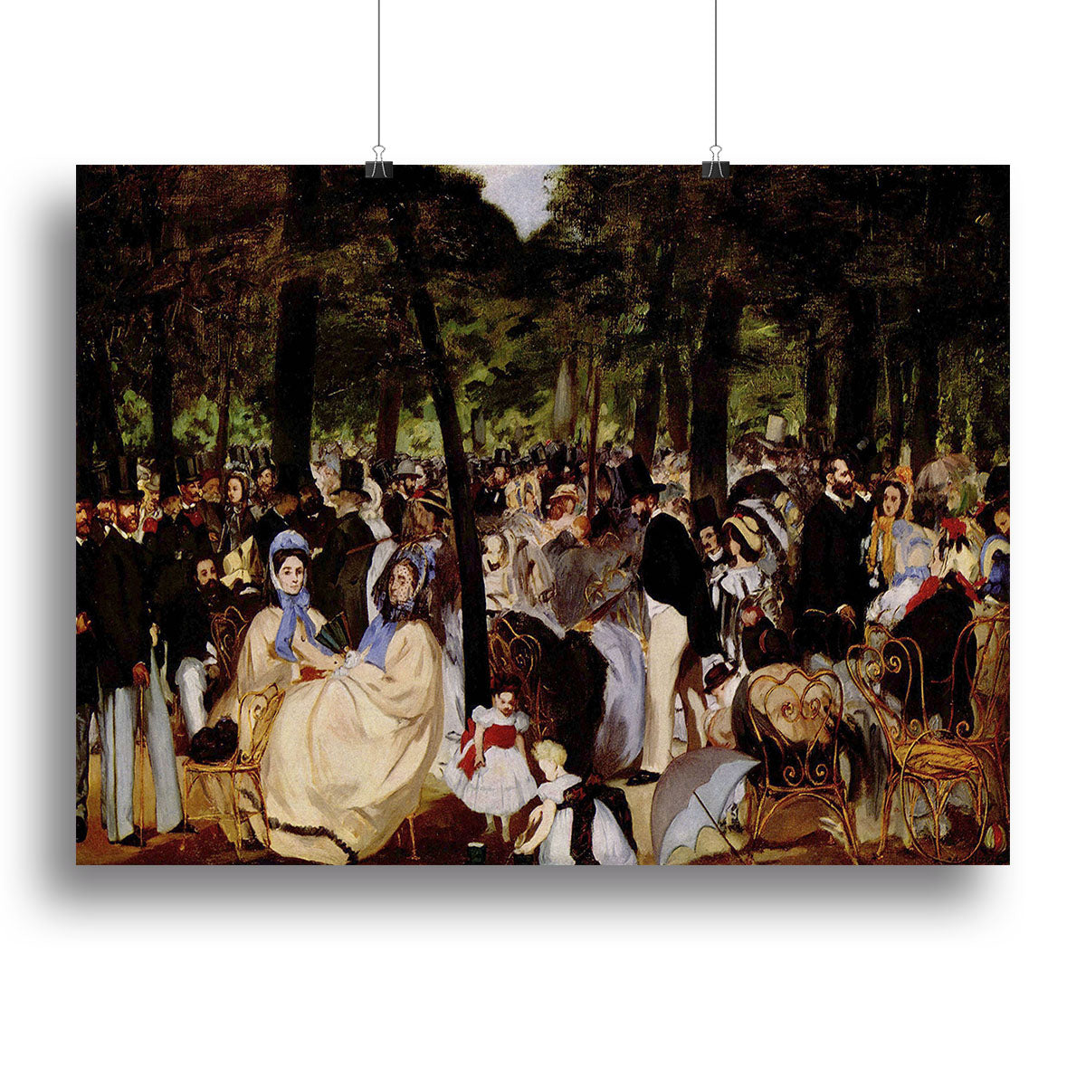 Music in Tuilerie Garden by Manet Canvas Print or Poster - Canvas Art Rocks - 2