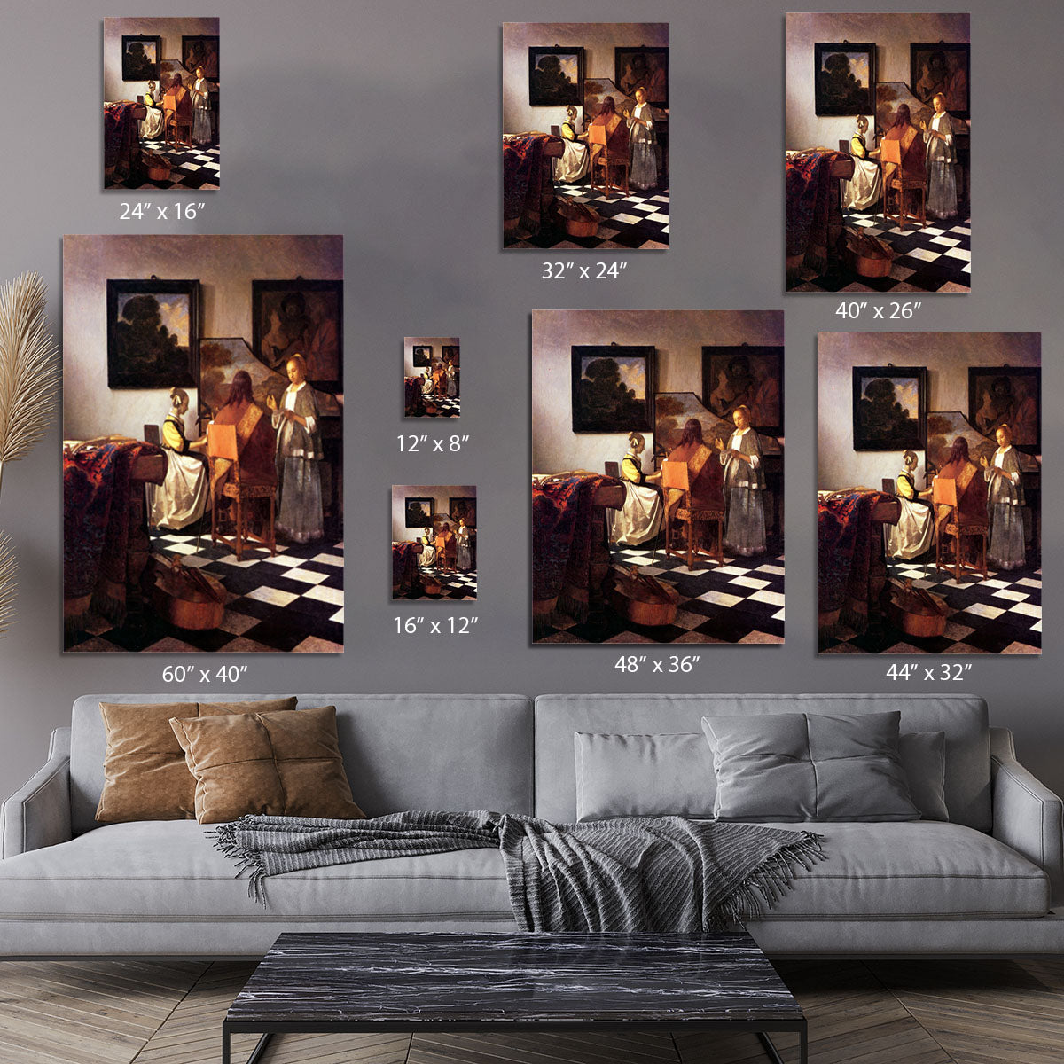 Musical Trio by Vermeer Canvas Print or Poster - Canvas Art Rocks - 7