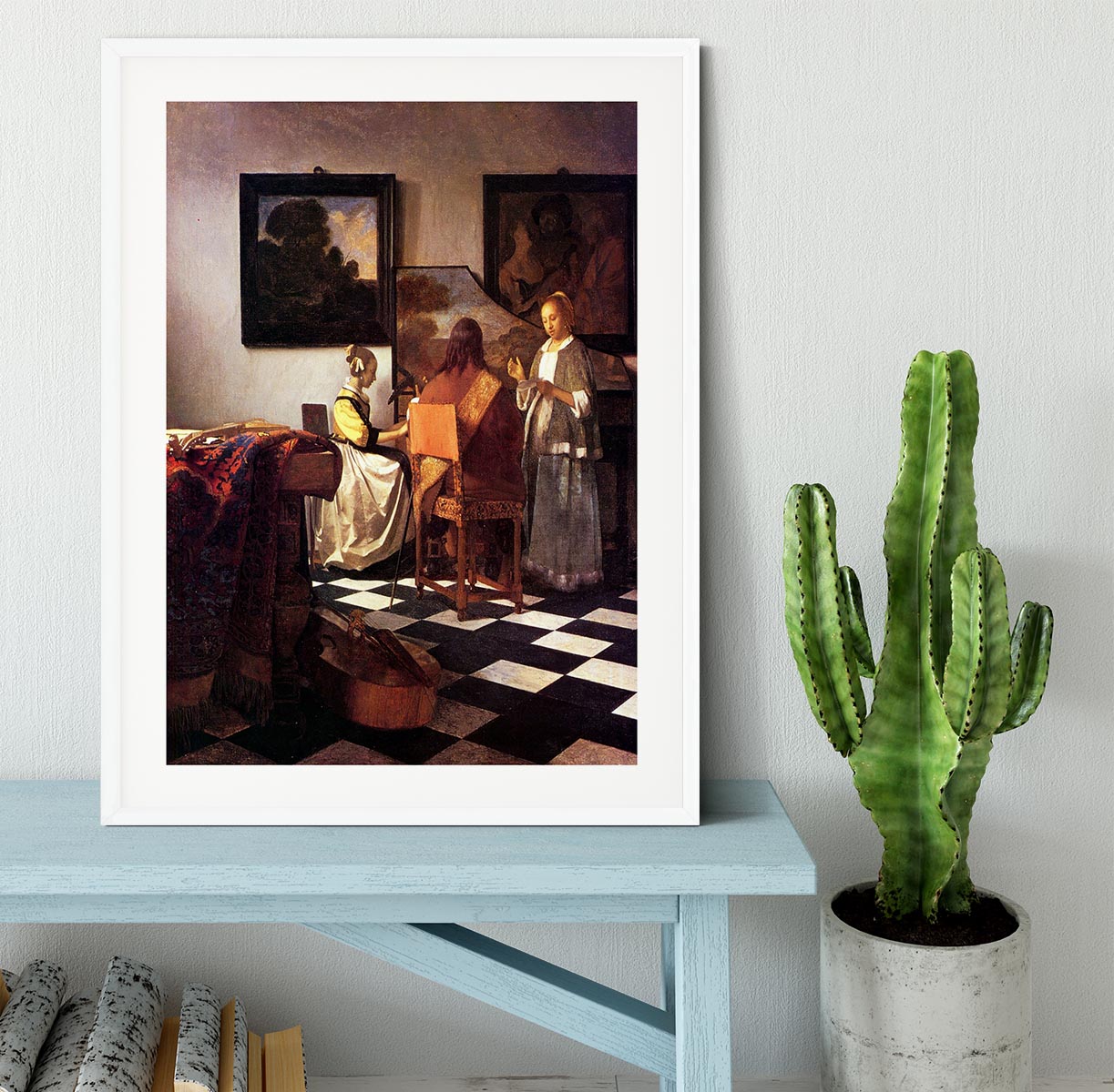 Musical Trio by Vermeer Framed Print - Canvas Art Rocks - 5