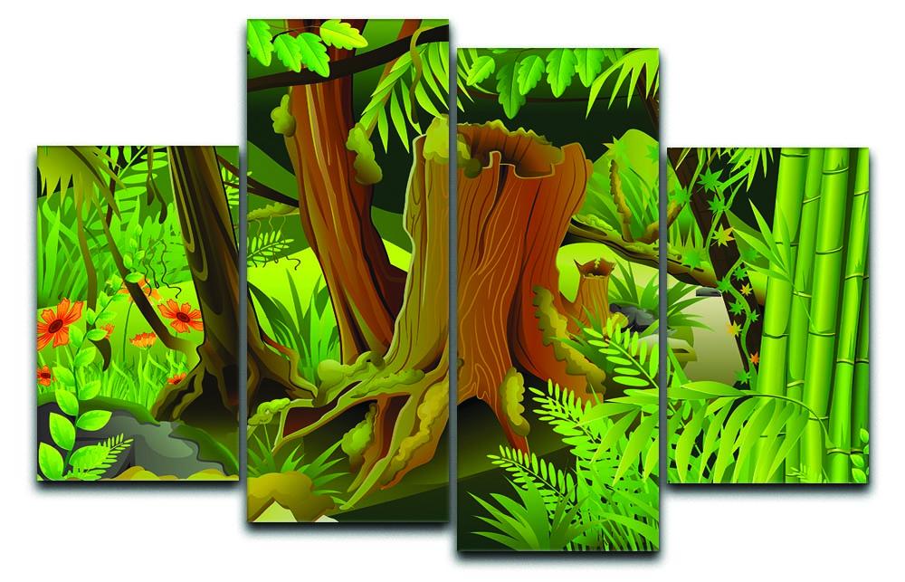 Mystic Jungle 4 Split Panel Canvas - Canvas Art Rocks - 1