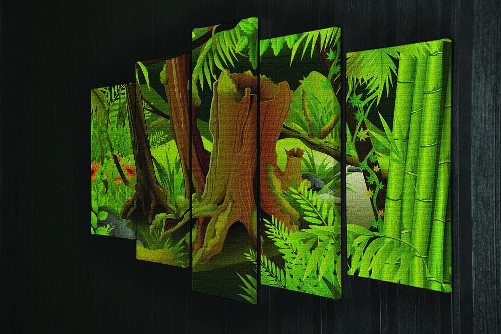 Mystic Jungle 5 Split Panel Canvas - Canvas Art Rocks - 2