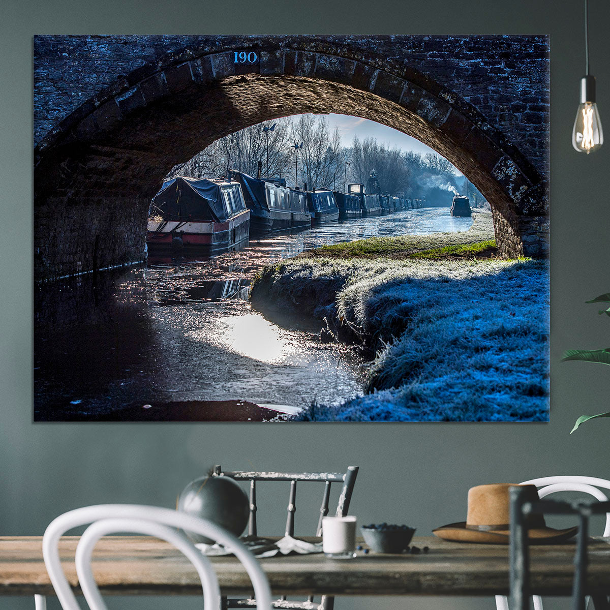Narrowboats on the Oxford Canal Canvas Print or Poster - Canvas Art Rocks - 3