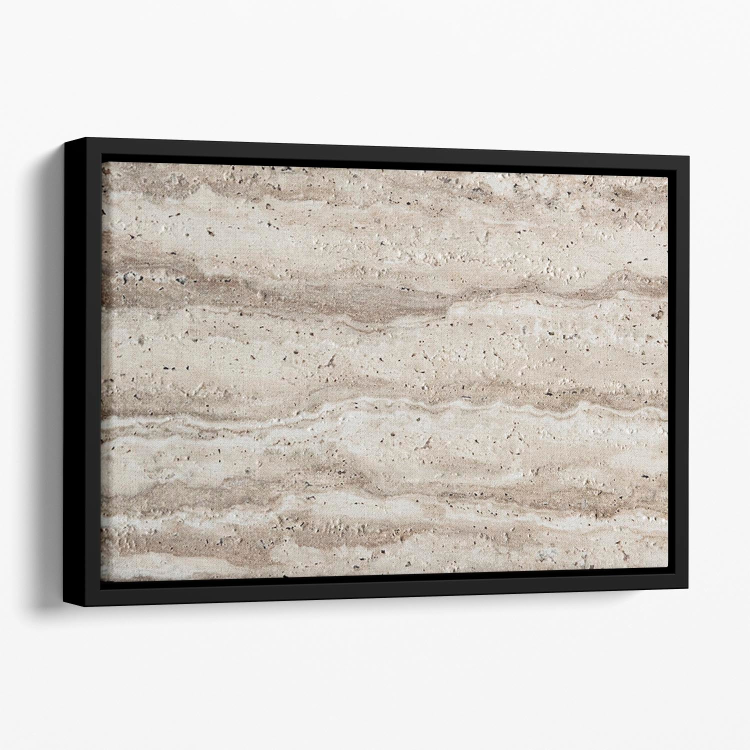 Natural Grey Tetxured Stone Floating Framed Canvas - Canvas Art Rocks - 1