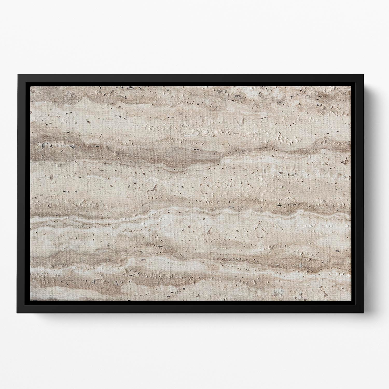 Natural Grey Tetxured Stone Floating Framed Canvas - Canvas Art Rocks - 2