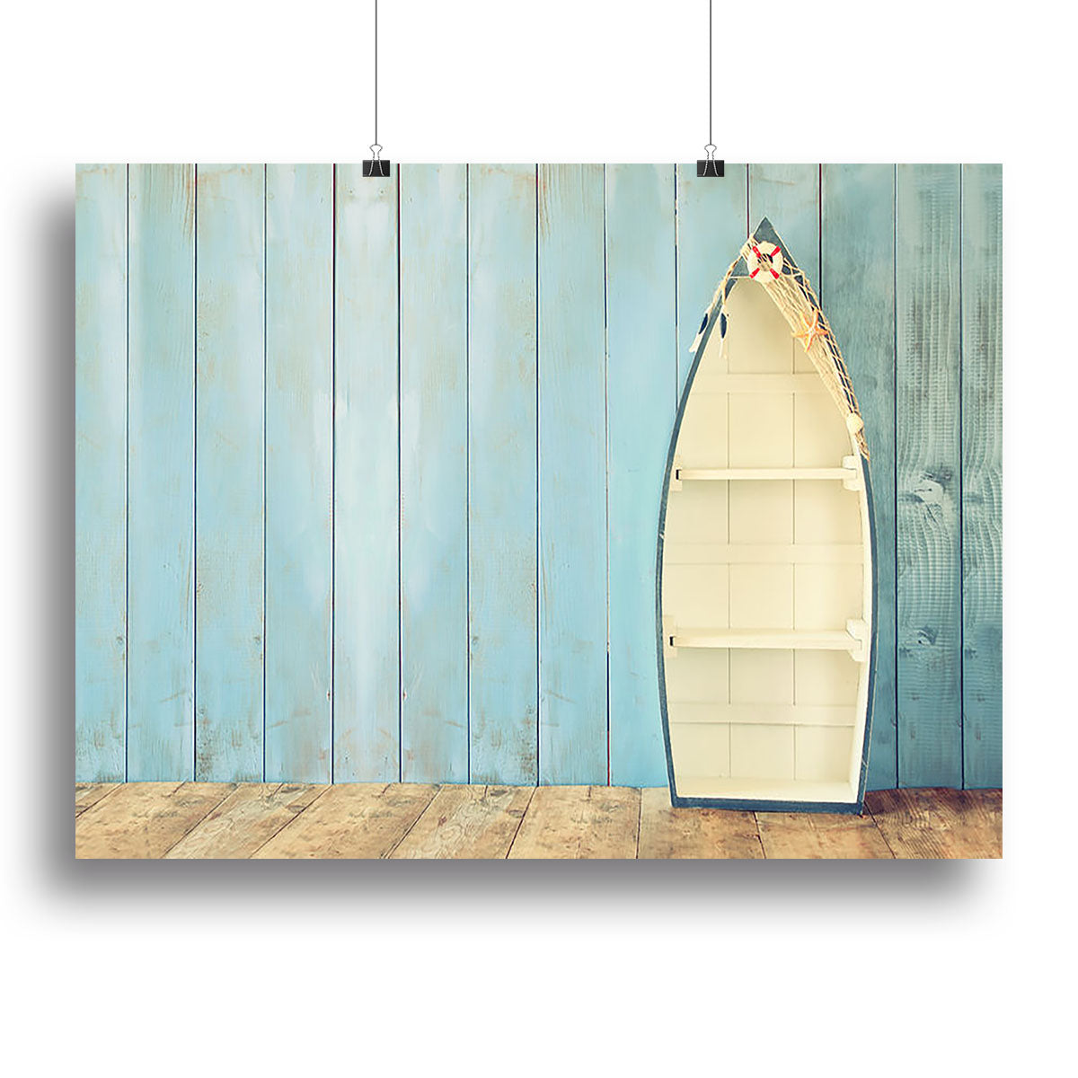 Nautical boat shape shelves Canvas Print or Poster - Canvas Art Rocks - 2