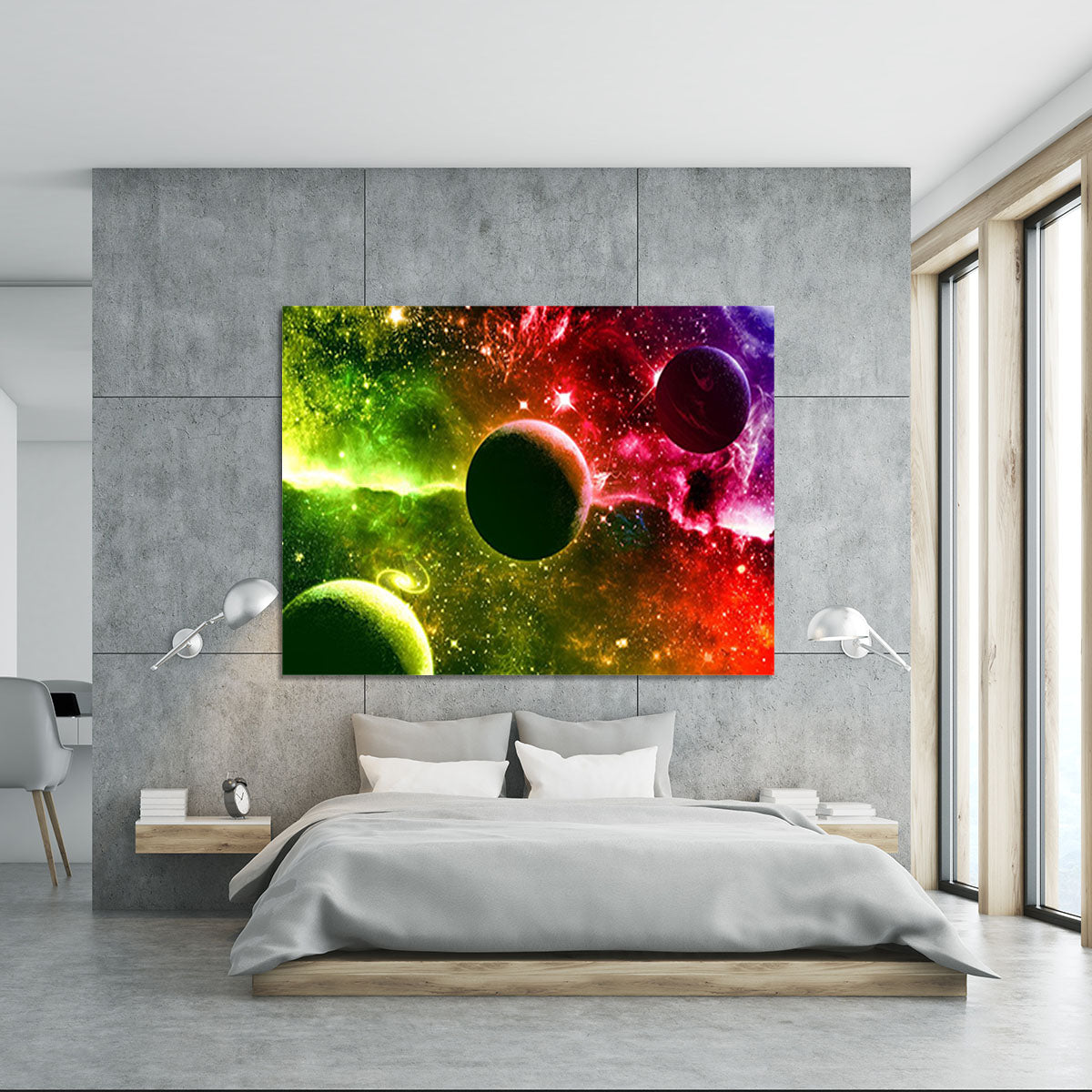 Nebula Stars and Planets Canvas Print or Poster - Canvas Art Rocks - 5