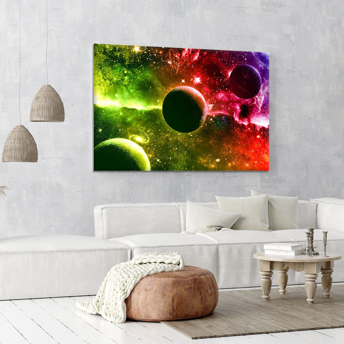 Nebula Stars and Planets Canvas Print or Poster - Canvas Art Rocks - 6