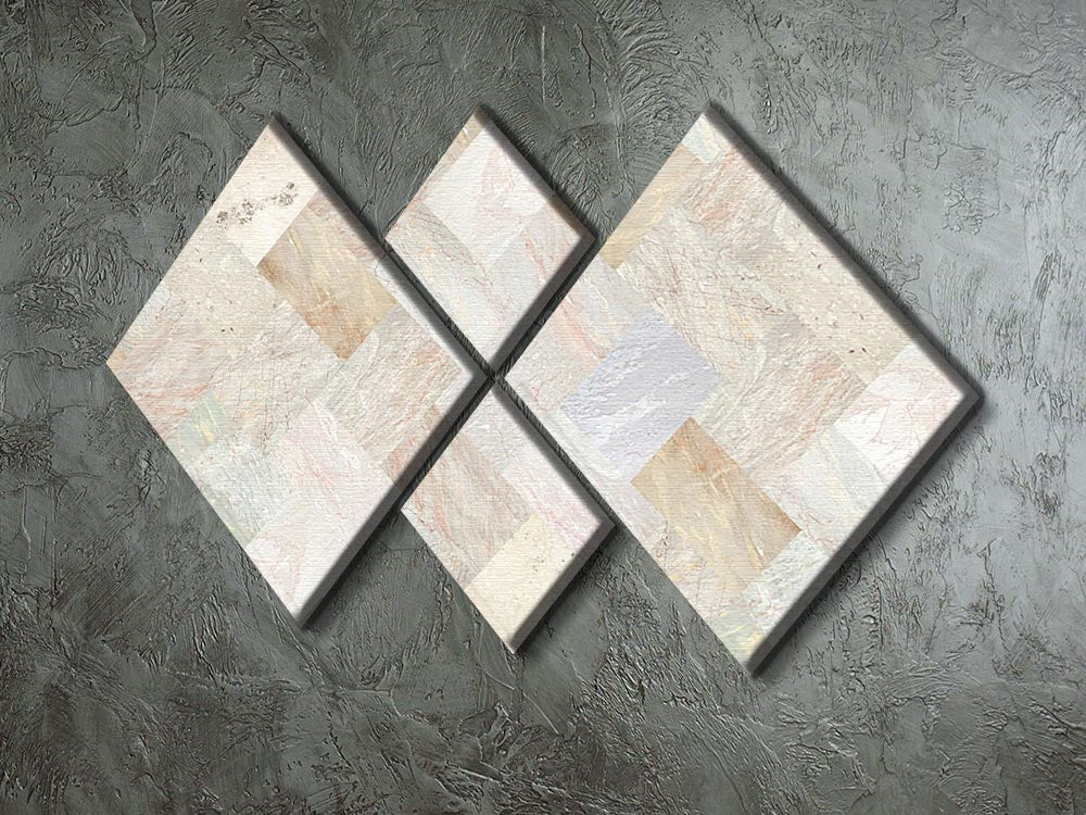 Netural Patterned Marble 4 Square Multi Panel Canvas - Canvas Art Rocks - 2