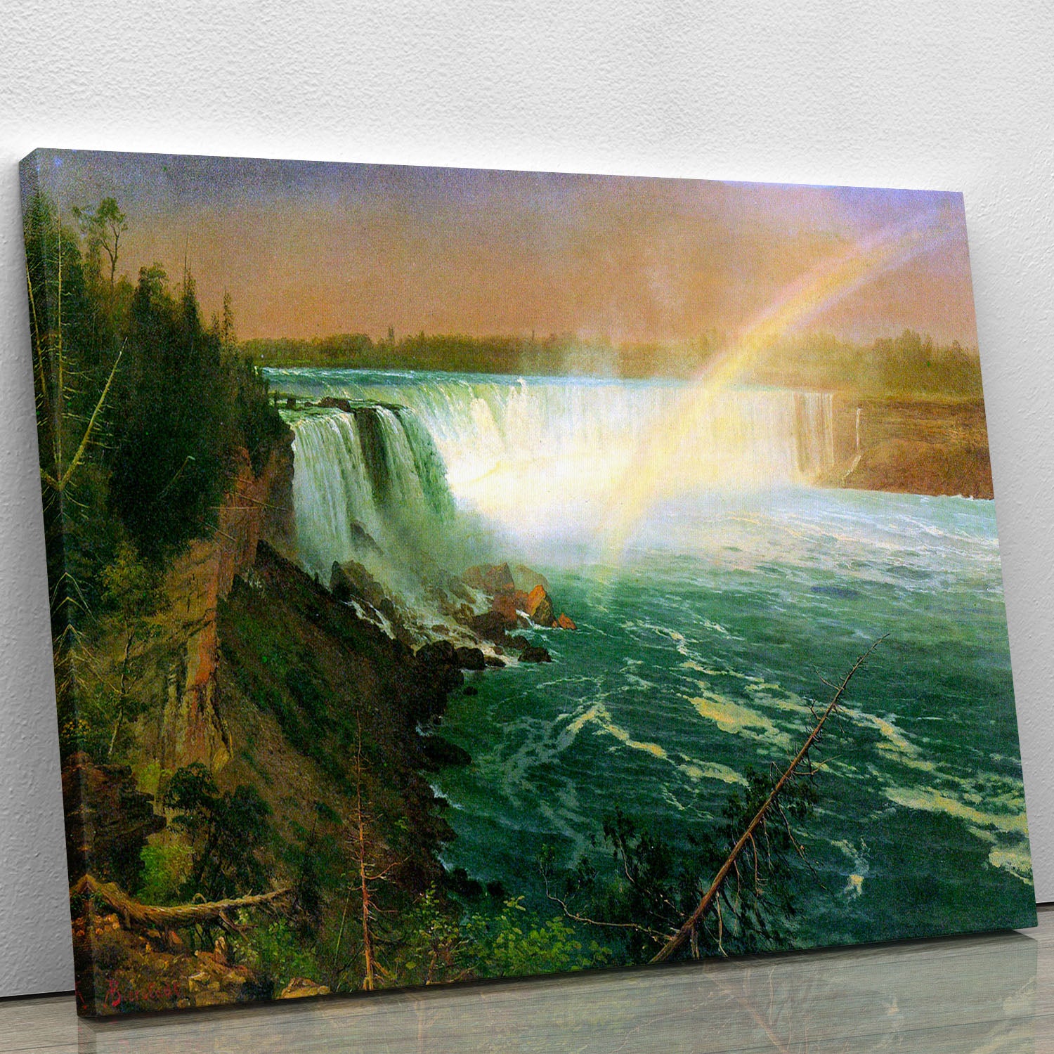 Niagra Falls by Bierstadt Canvas Print or Poster - Canvas Art Rocks - 1