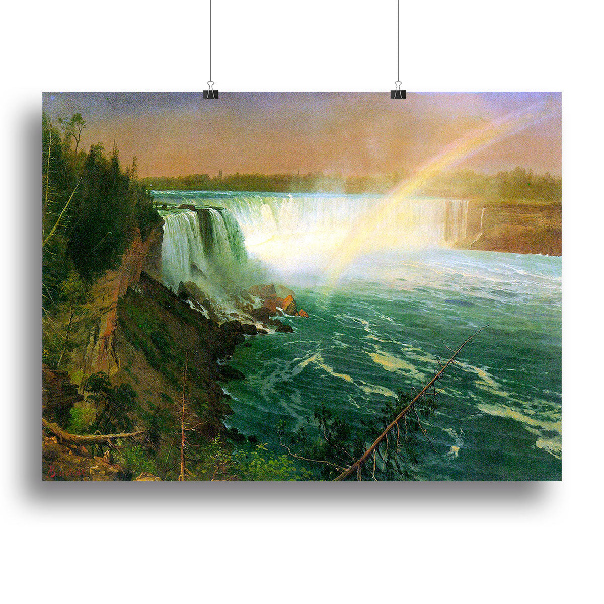 Niagra Falls by Bierstadt Canvas Print or Poster - Canvas Art Rocks - 2