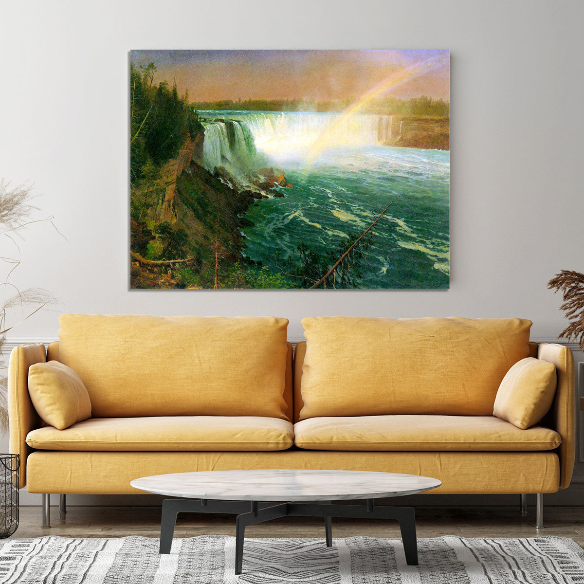 Niagra Falls by Bierstadt Canvas Print or Poster - Canvas Art Rocks - 4