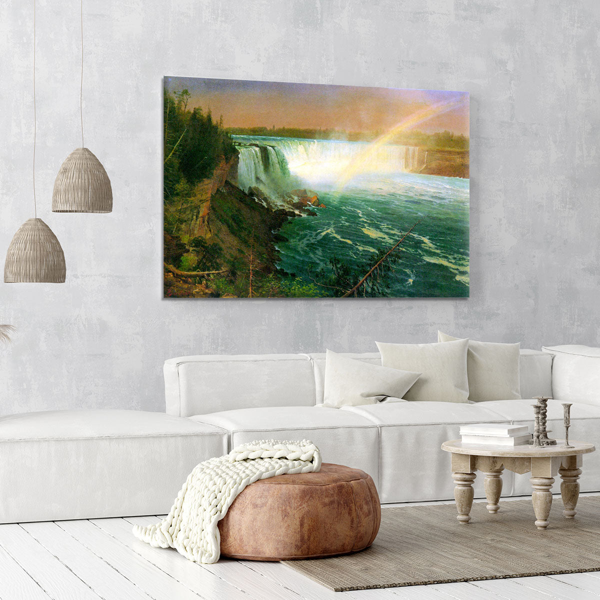 Niagra Falls by Bierstadt Canvas Print or Poster - Canvas Art Rocks - 6