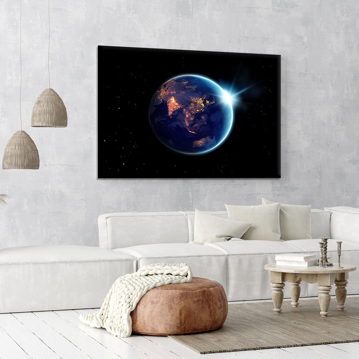 Night in planet Canvas Print or Poster - Canvas Art Rocks - 6
