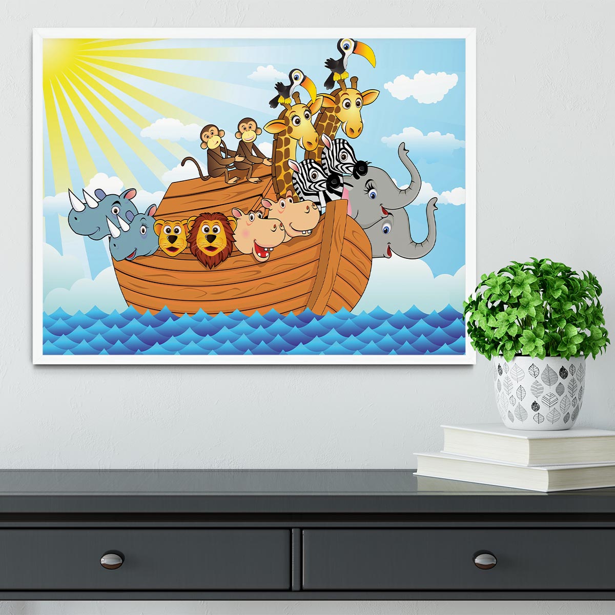 Noah Ark Framed Print - Canvas Art Rocks -6