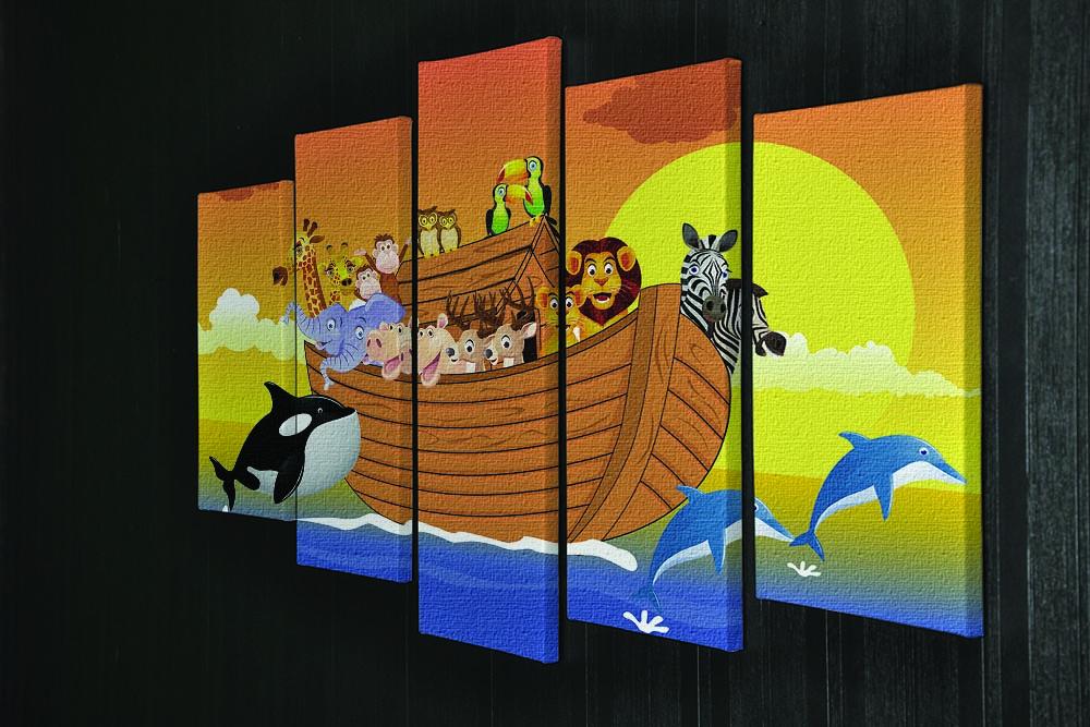 Noah Ark Whale 5 Split Panel Canvas - Canvas Art Rocks - 2