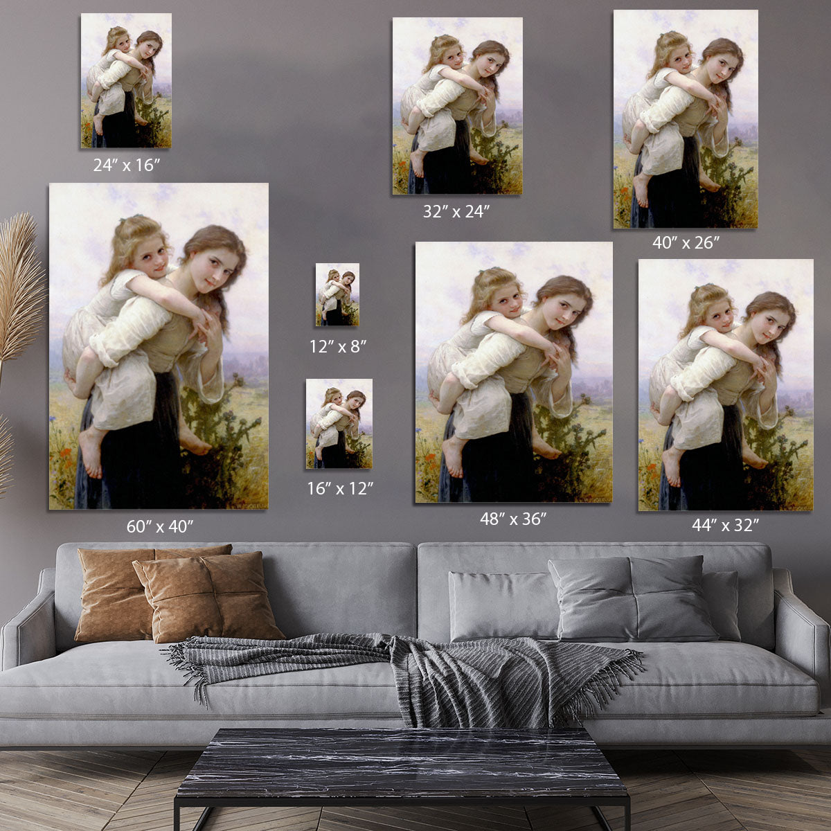 Not Too Much To Carry By Bouguereau Canvas Print or Poster - Canvas Art Rocks - 7