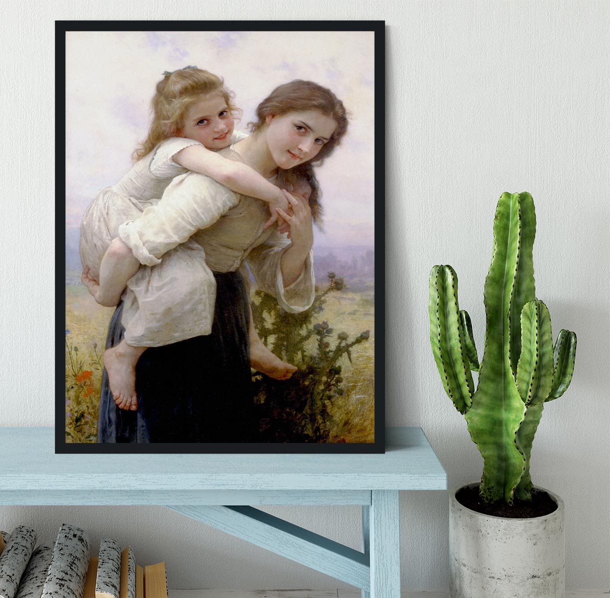 Not Too Much To Carry By Bouguereau Framed Print - Canvas Art Rocks - 2