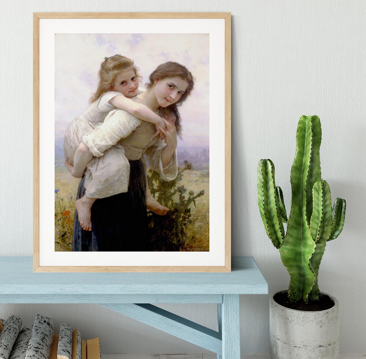 Not Too Much To Carry By Bouguereau Framed Print - Canvas Art Rocks - 3