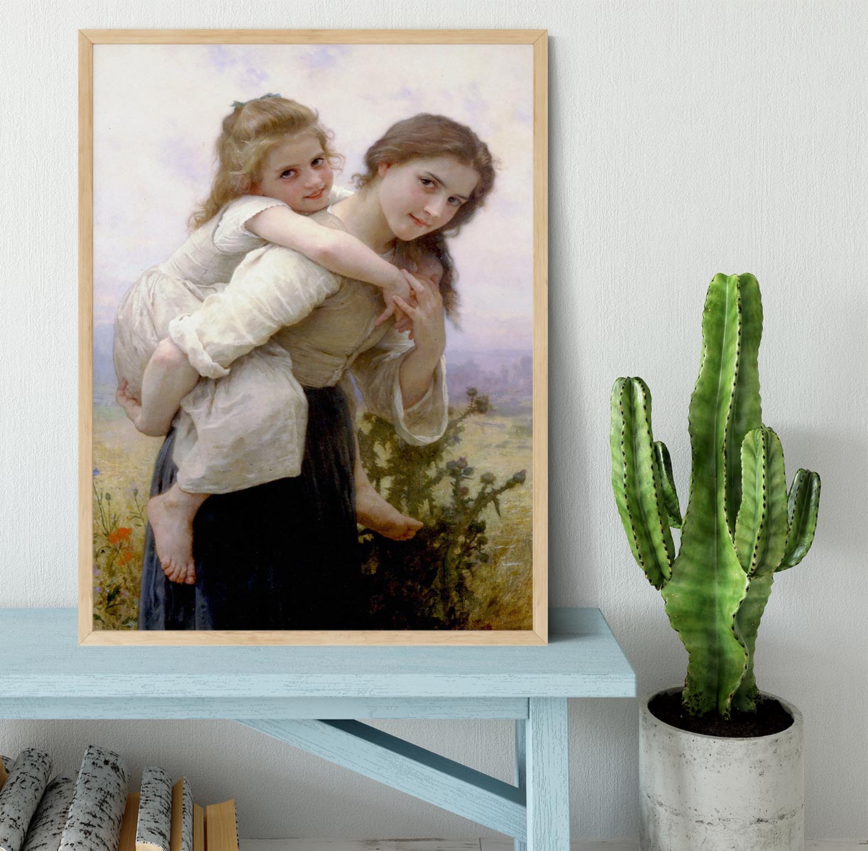 Not Too Much To Carry By Bouguereau Framed Print - Canvas Art Rocks - 4