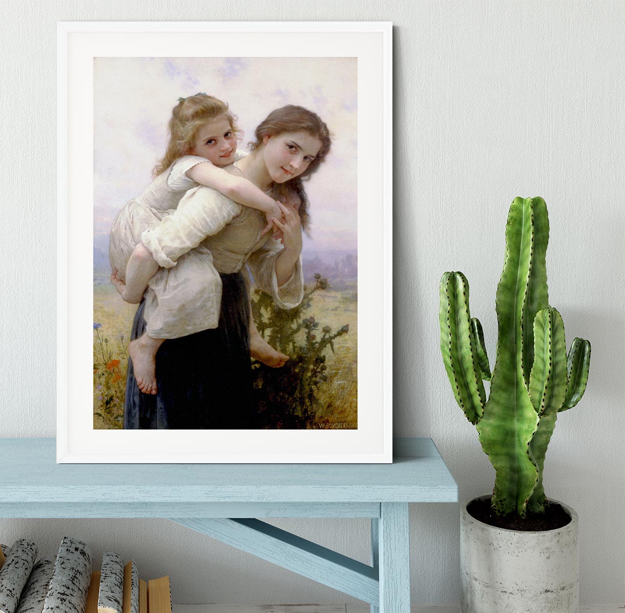 Not Too Much To Carry By Bouguereau Framed Print - Canvas Art Rocks - 5