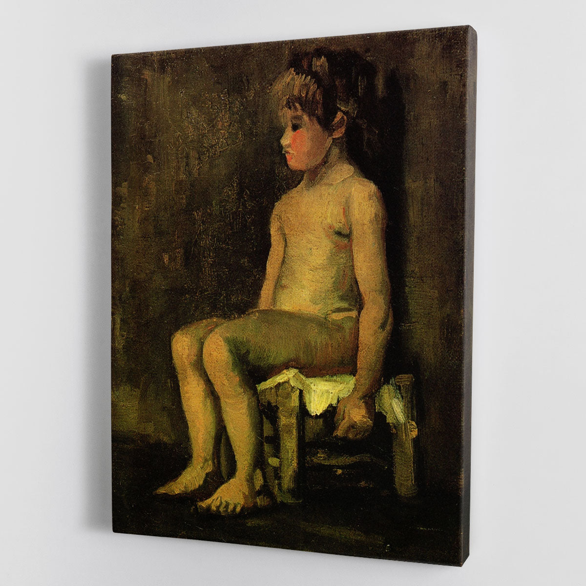 Nude Study of a Little Girl Seated by Van Gogh Canvas Print or Poster - Canvas Art Rocks - 1