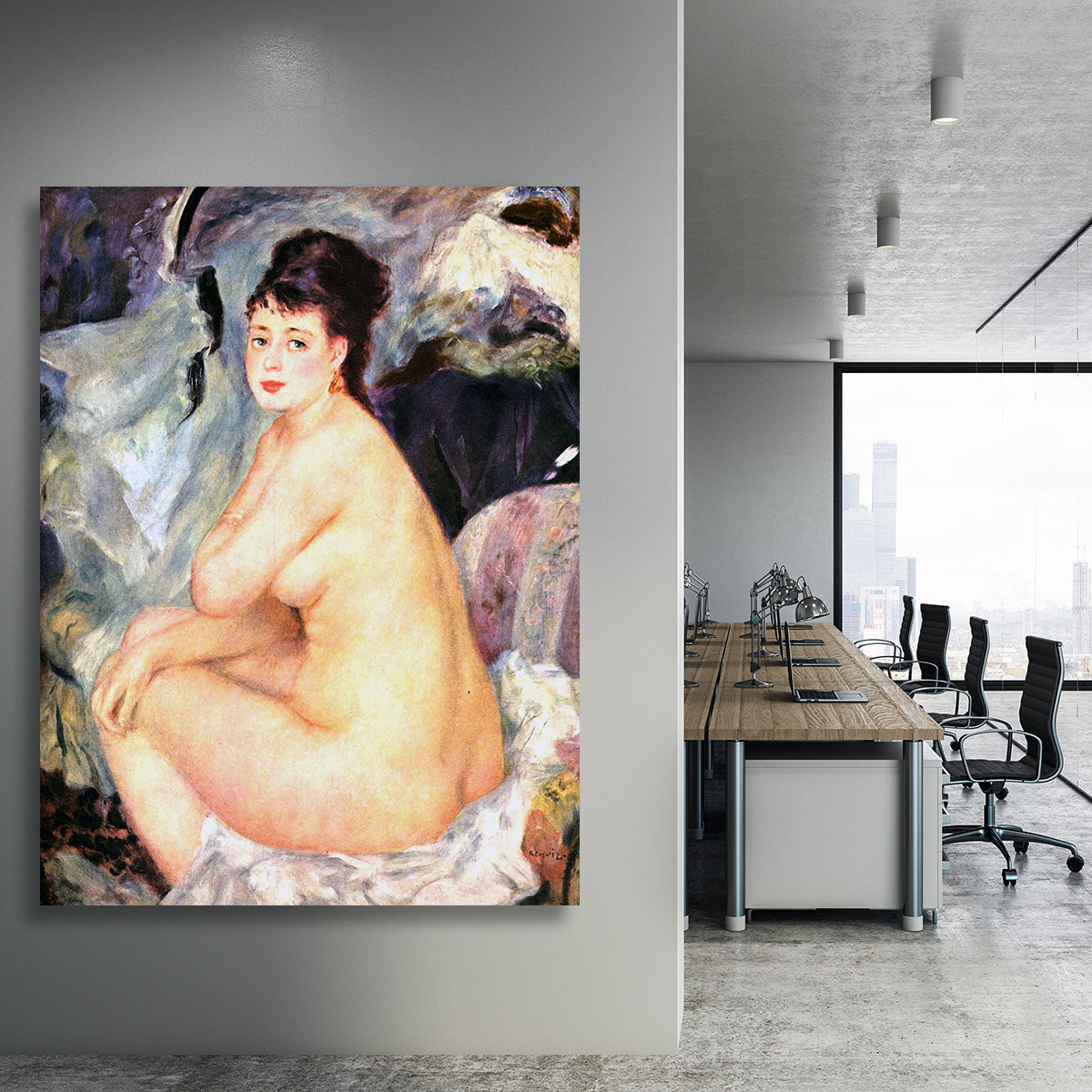 Nude female Anna by Renoir Canvas Print or Poster - Canvas Art Rocks - 3