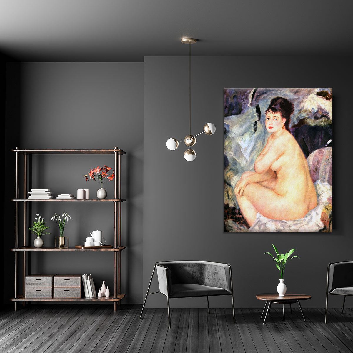 Nude female Anna by Renoir Canvas Print or Poster - Canvas Art Rocks - 5