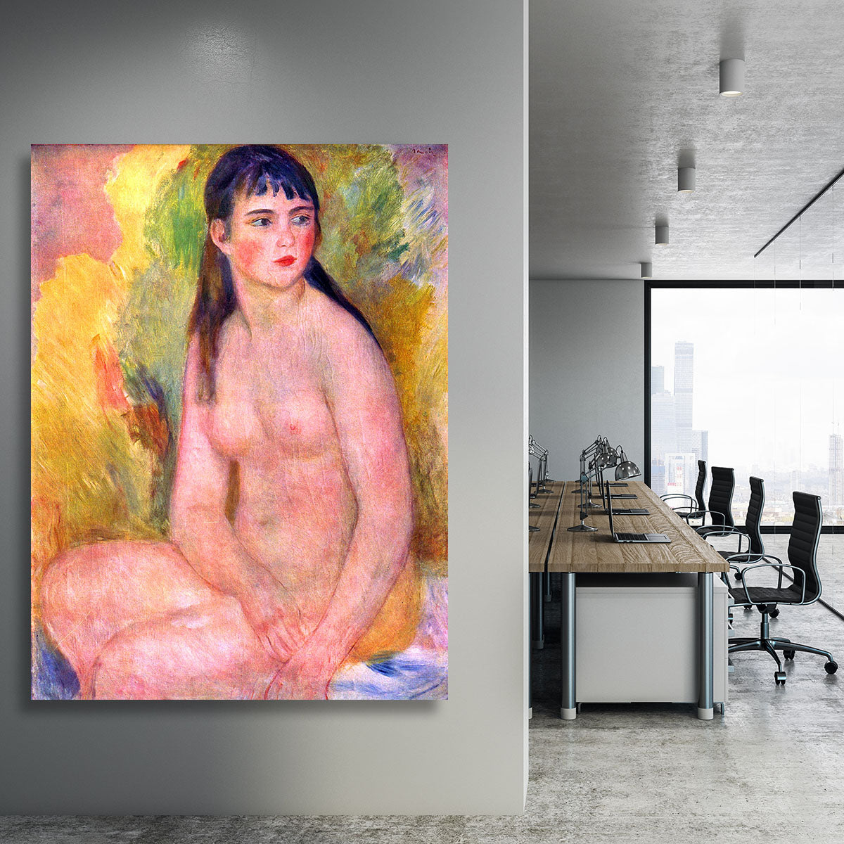 Nude female by Renoir Canvas Print or Poster - Canvas Art Rocks - 3