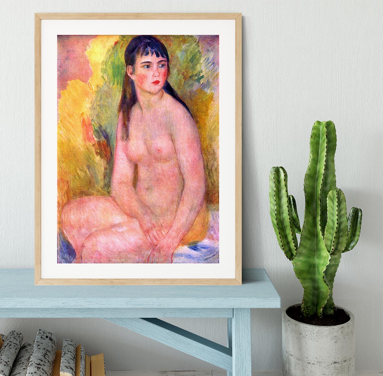 Nude female by Renoir Framed Print - Canvas Art Rocks - 3