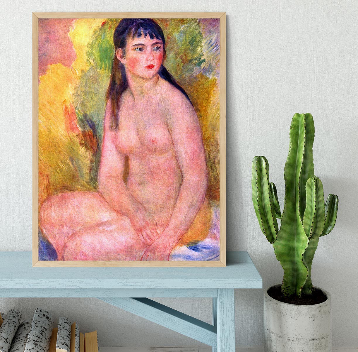 Nude female by Renoir Framed Print - Canvas Art Rocks - 4