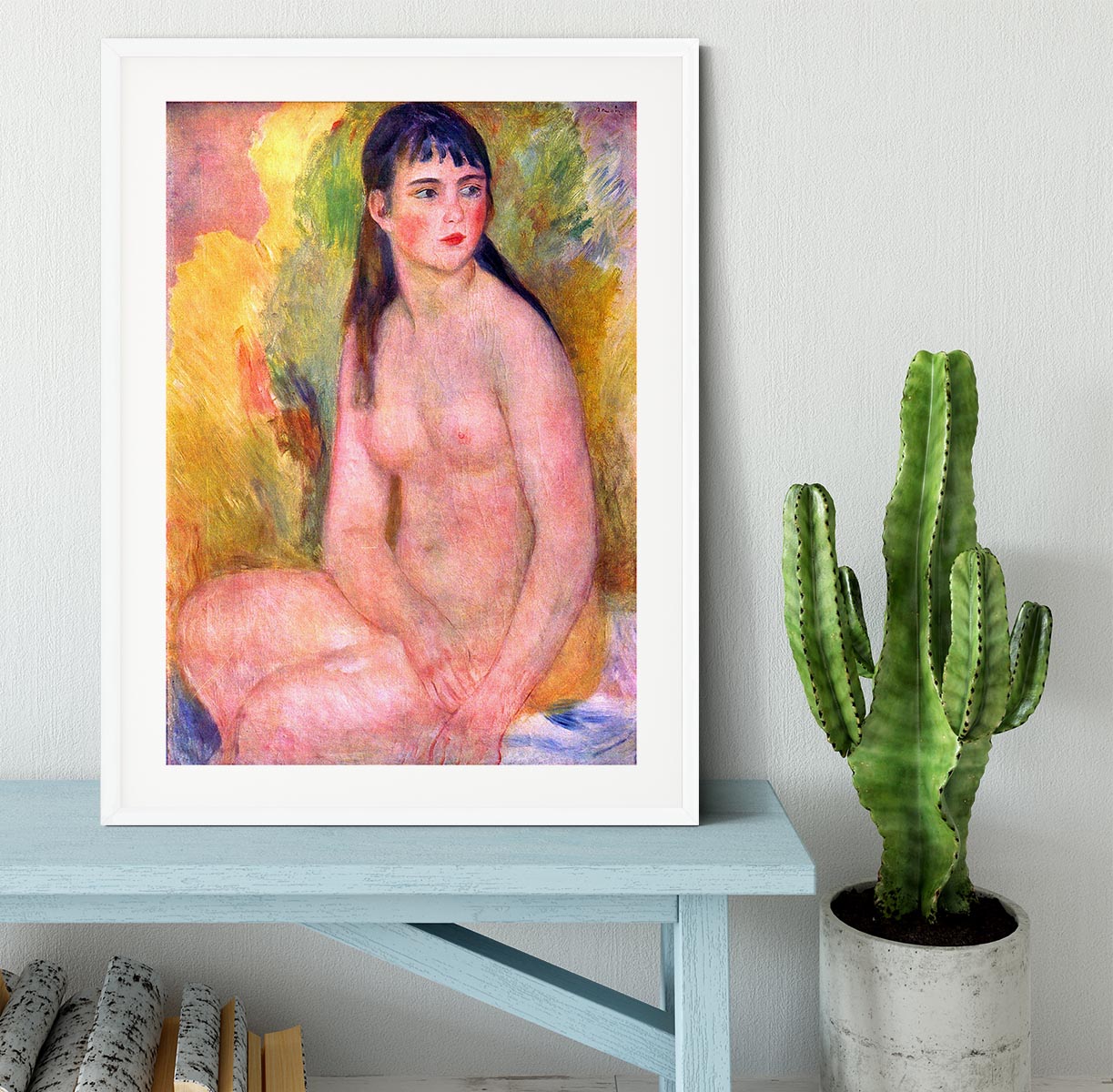 Nude female by Renoir Framed Print - Canvas Art Rocks - 5
