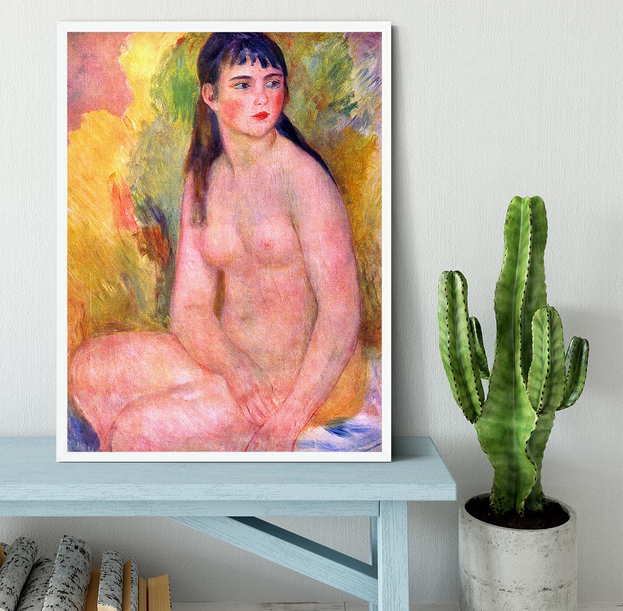 Nude female by Renoir Framed Print - Canvas Art Rocks -6