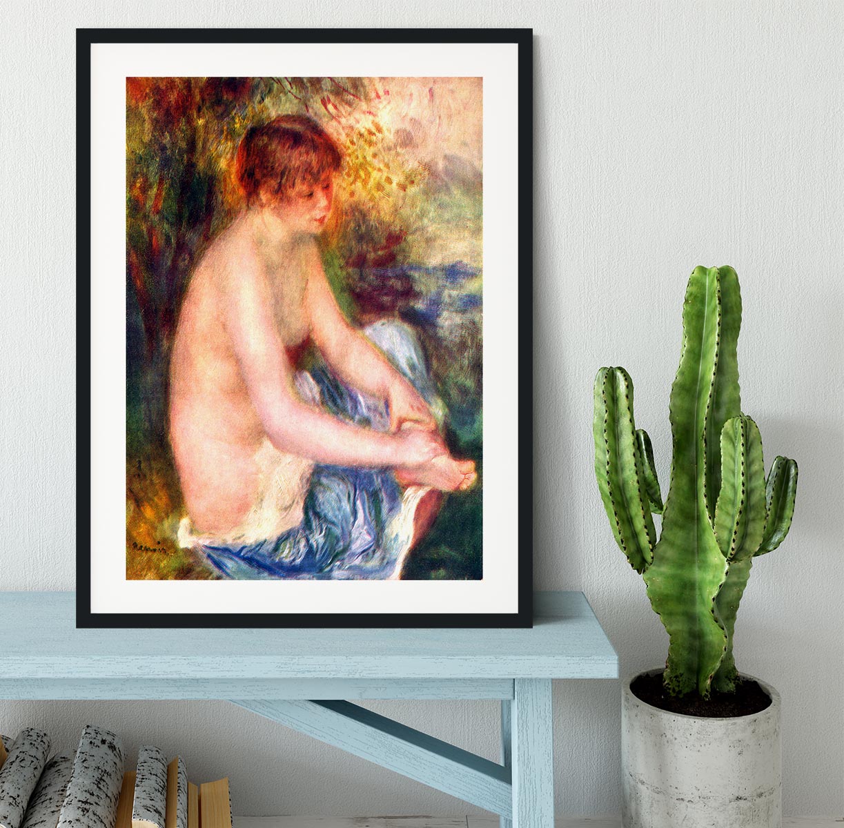 Nude in blue by Renoir Framed Print - Canvas Art Rocks - 1