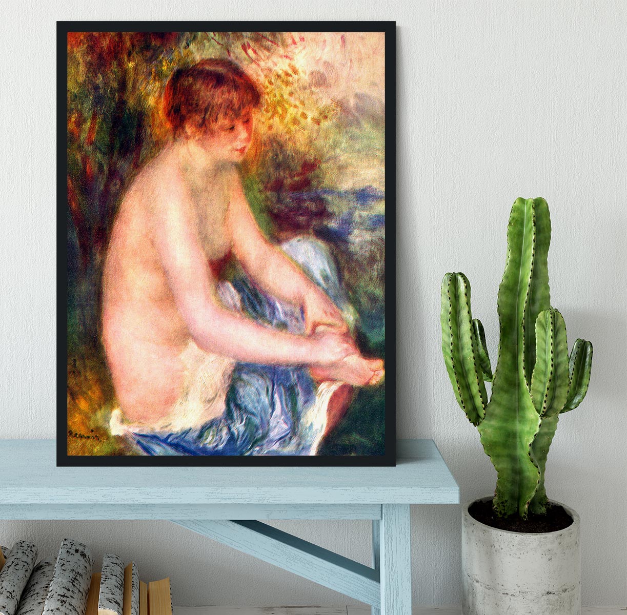 Nude in blue by Renoir Framed Print - Canvas Art Rocks - 2