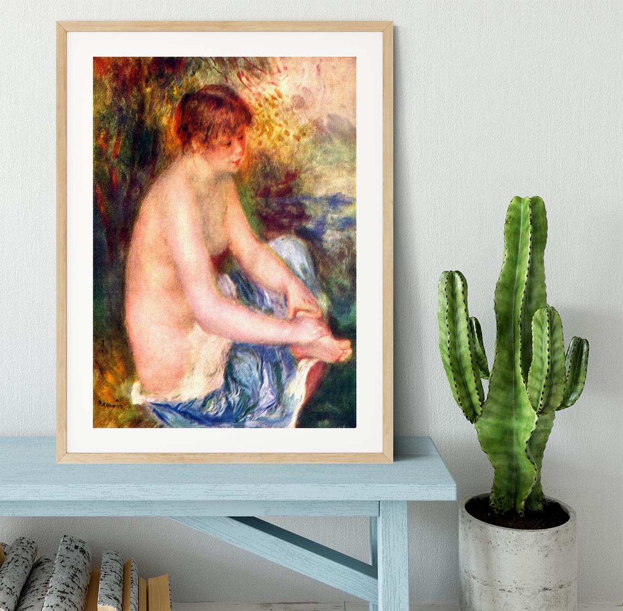 Nude in blue by Renoir Framed Print - Canvas Art Rocks - 3