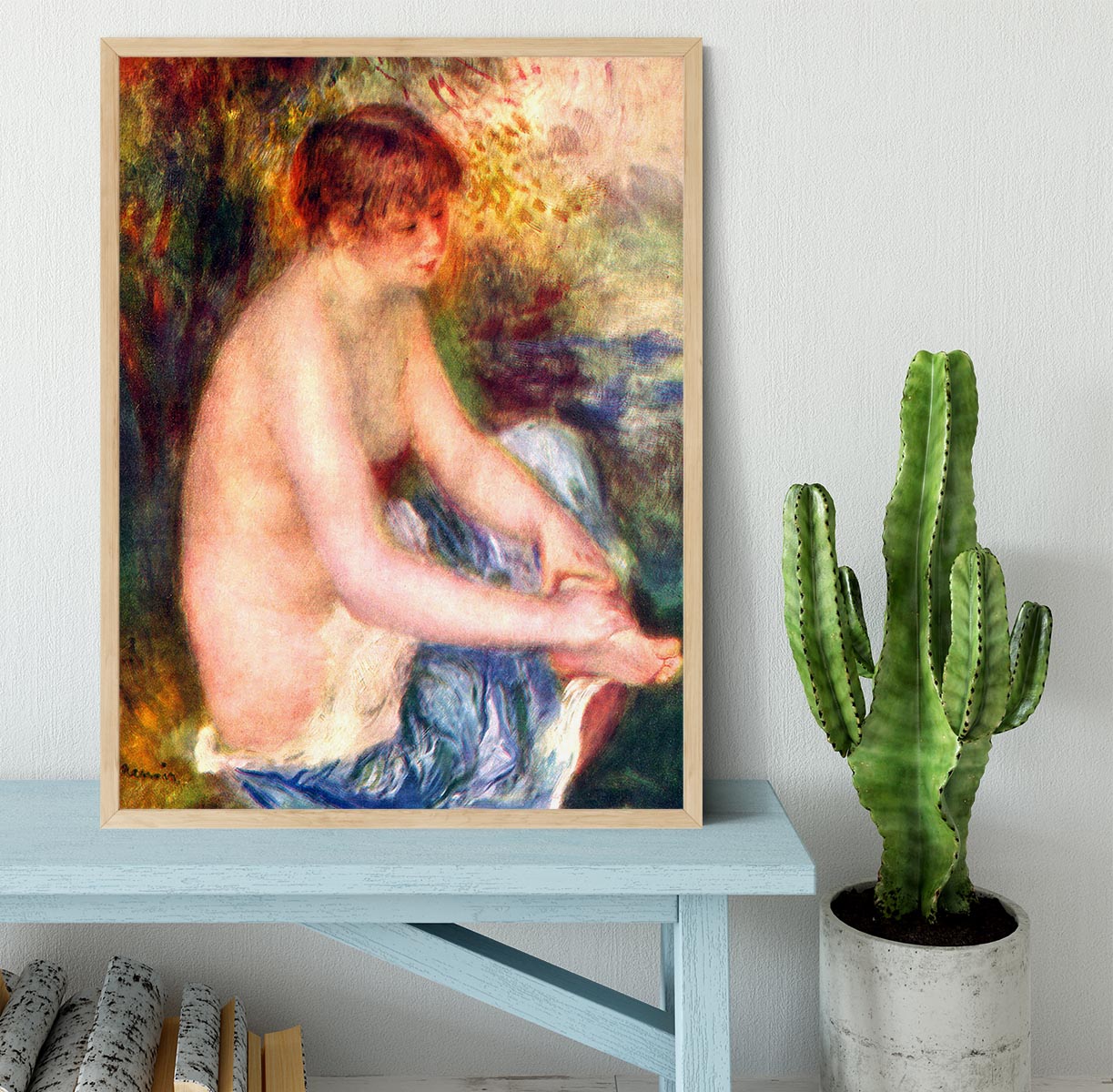 Nude in blue by Renoir Framed Print - Canvas Art Rocks - 4