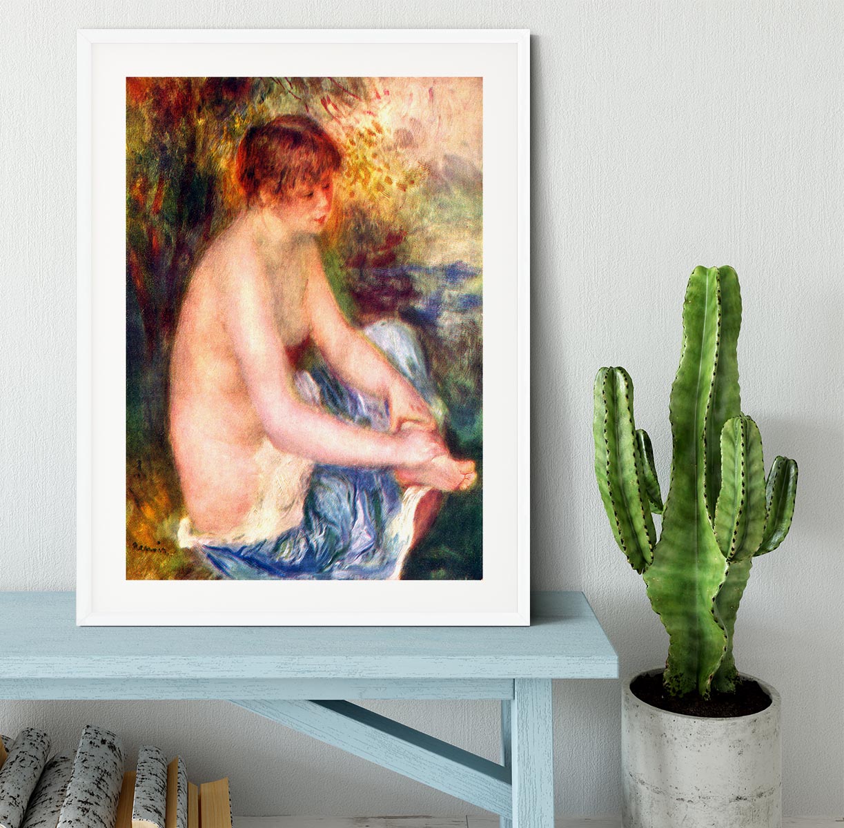Nude in blue by Renoir Framed Print - Canvas Art Rocks - 5