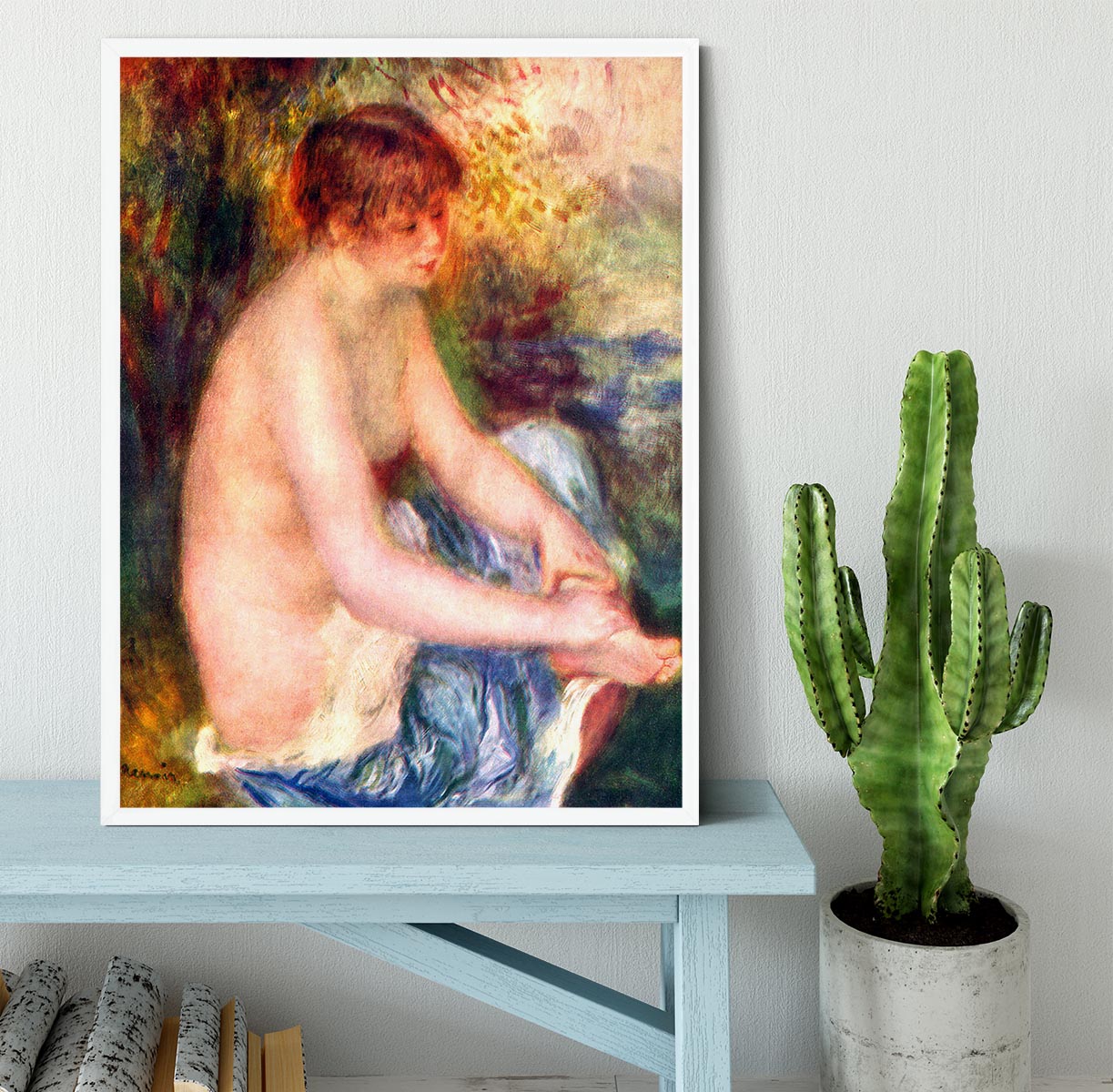 Nude in blue by Renoir Framed Print - Canvas Art Rocks -6