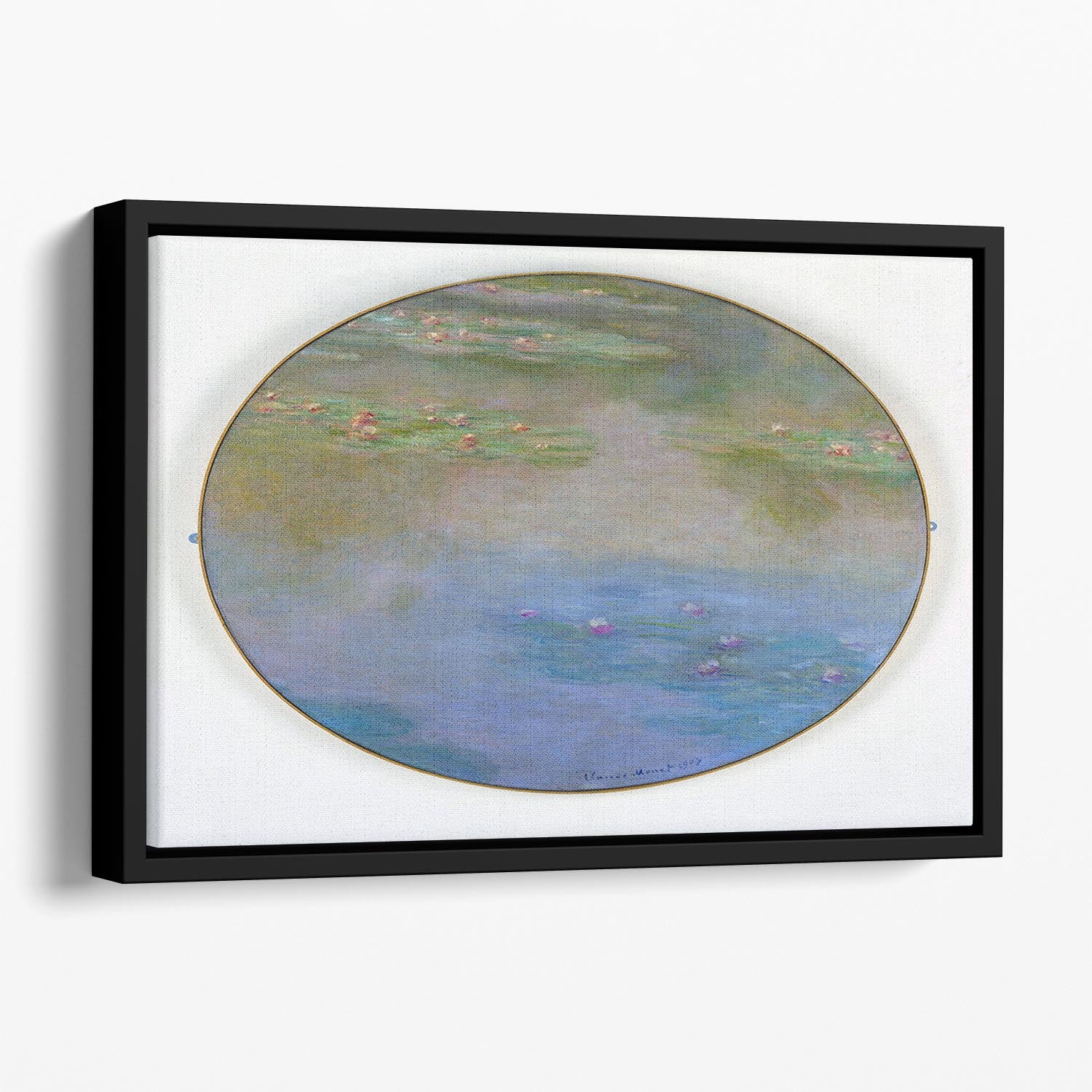 Nympheas By Manet Floating Framed Canvas