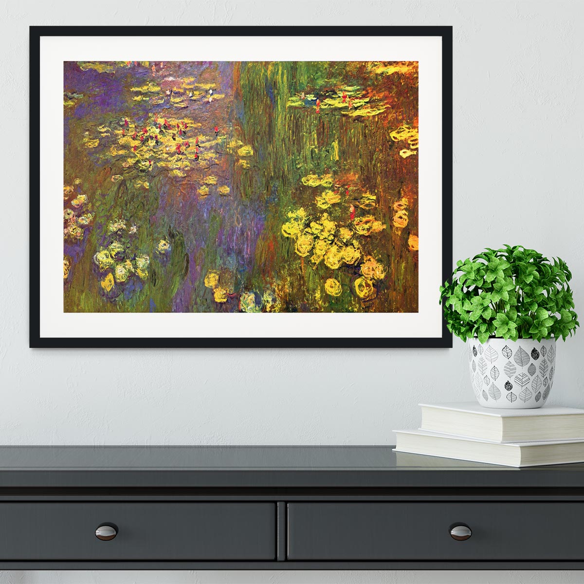 Nympheas water plantes Framed Print - Canvas Art Rocks - 1