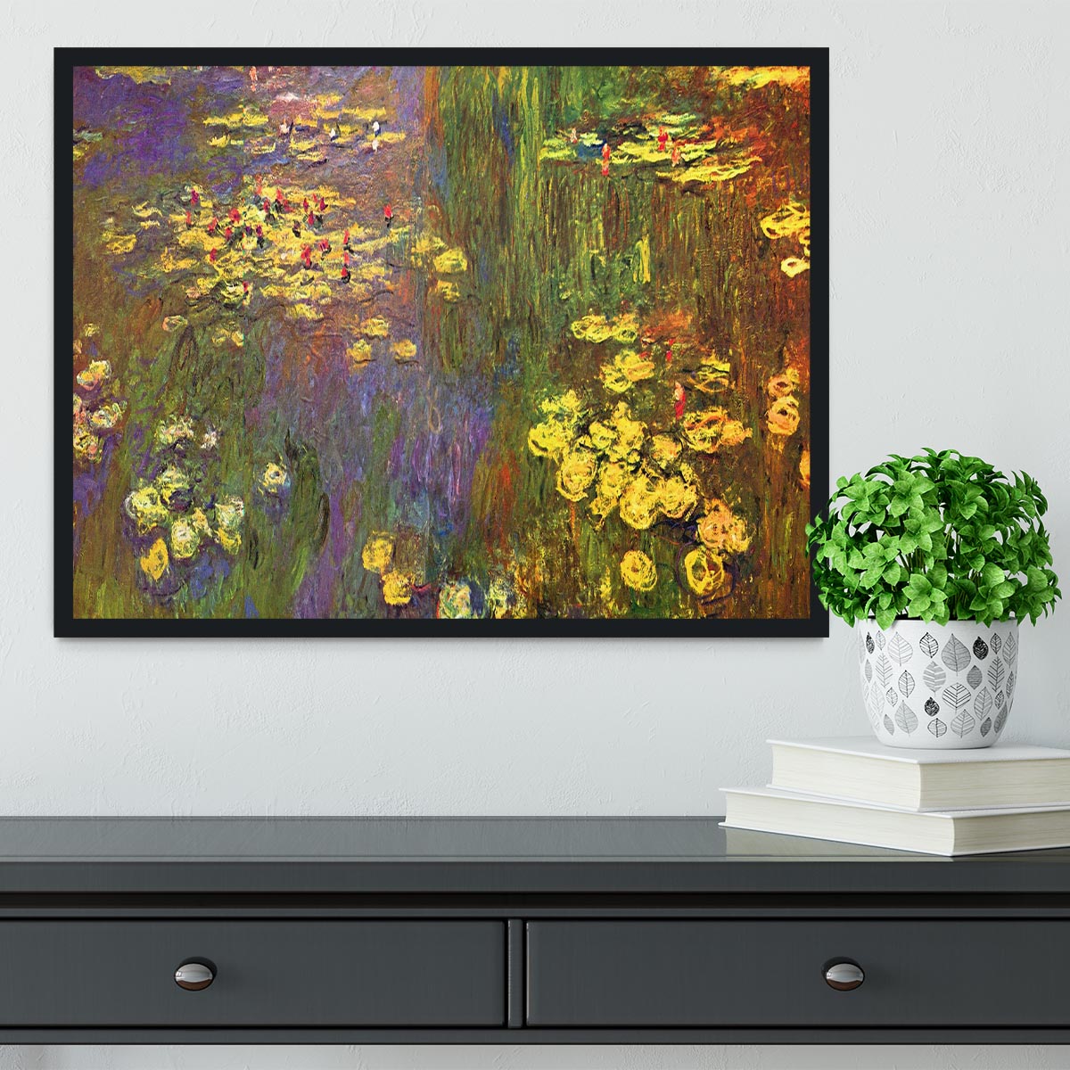 Nympheas water plantes Framed Print - Canvas Art Rocks - 2